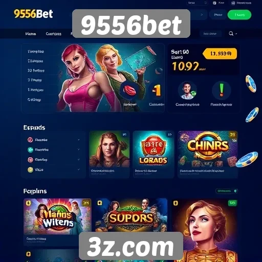 Navegação e usabilidade do site 9556bet